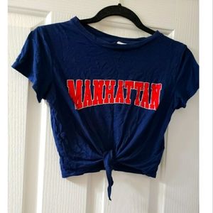 Free with purchase! 3/$30 H&M Navy Manhattan Cropped Tshirt